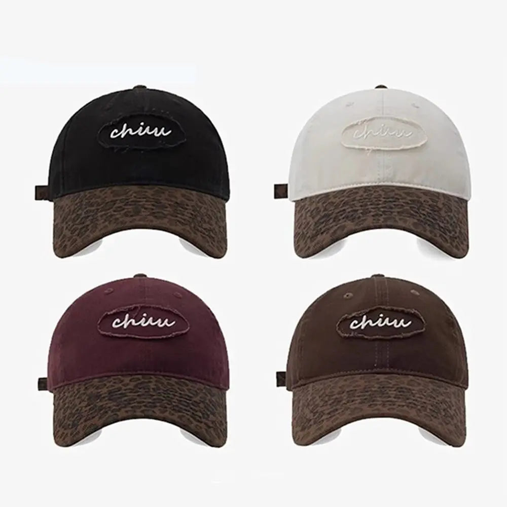 Retro Leopard Embroidered Baseball Cap