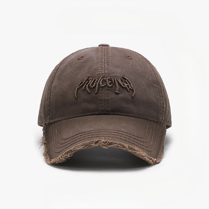 3D Letter Embroidered Soft Top Baseball Cap