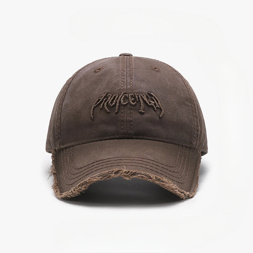 3D Letter Embroidered Soft Top Baseball Cap