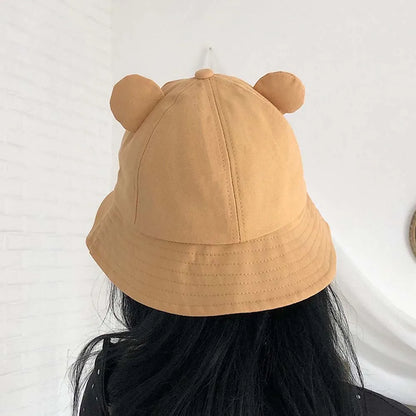 Women Embroidered Frog Sun Bucket Hat