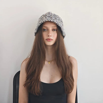 Speckled Chunky Knit Winter Bucket Hat