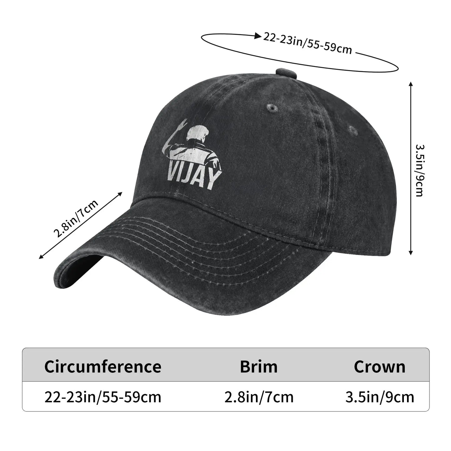 Vijay Thalapathy Movie Print Cotton Baseball Cap