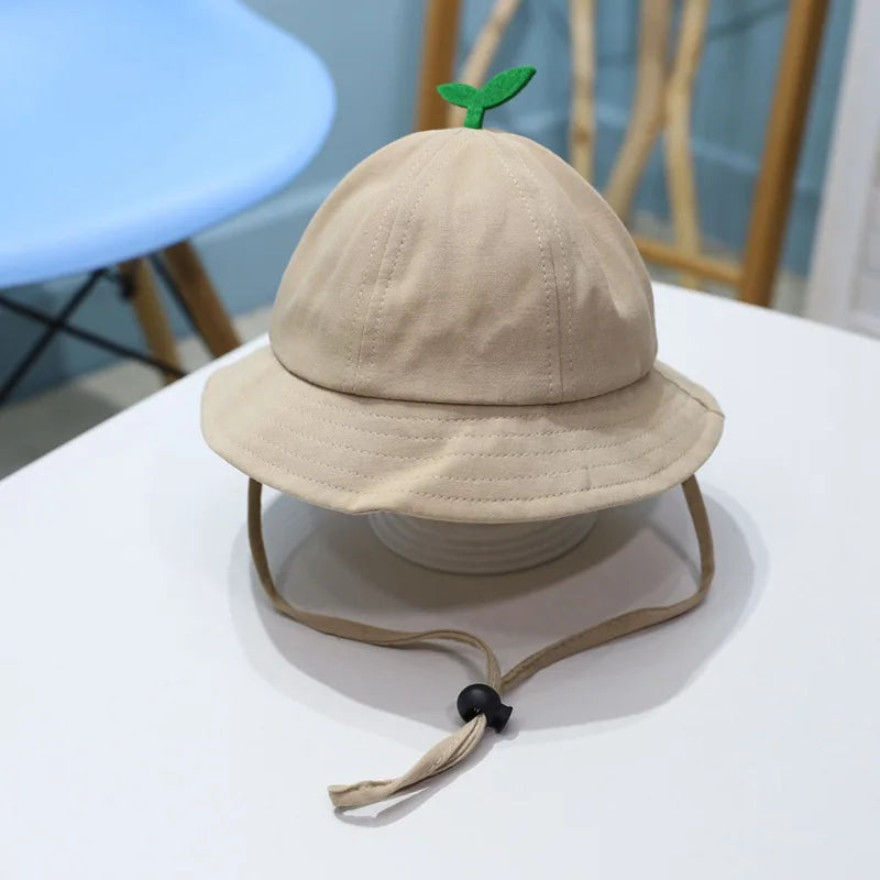 Kids Yellow Baby UV Sun Bucket Hat