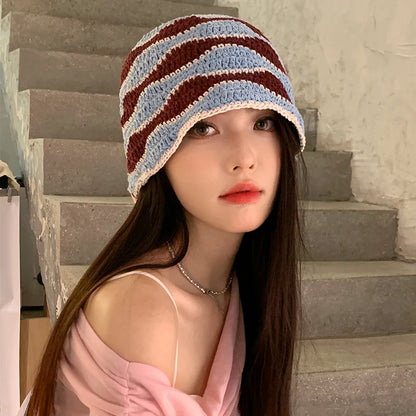 Women's Colorful Gradient Knitted Bucket Hat