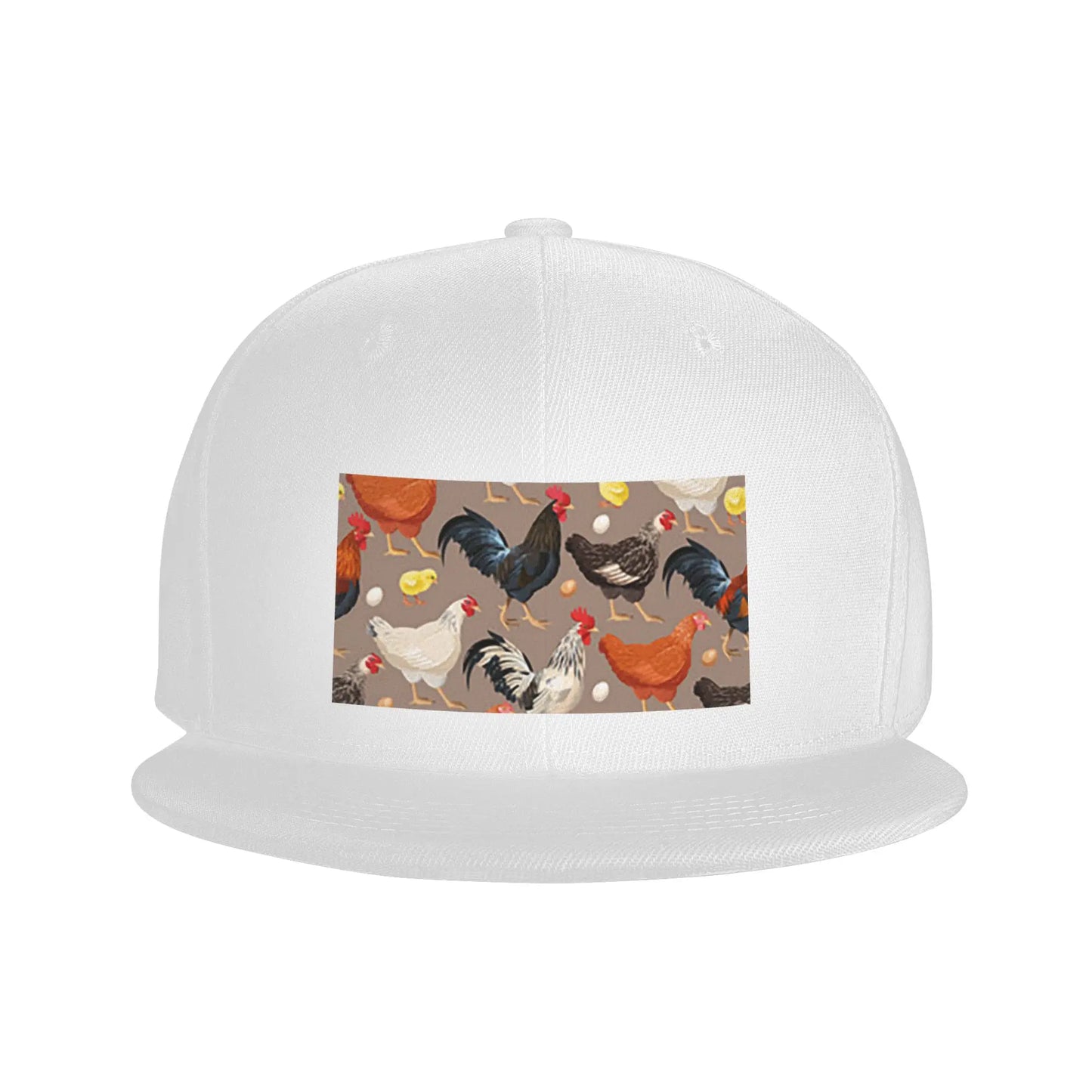 Chicken Animal Theme Casual Breathable Snapback Cap