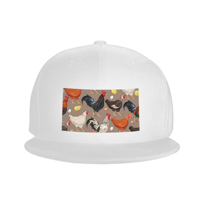 Chicken Animal Theme Casual Breathable Snapback Cap