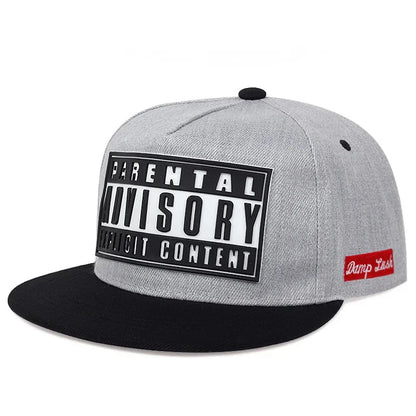 Color Block Patch Flat-Bill Snapback