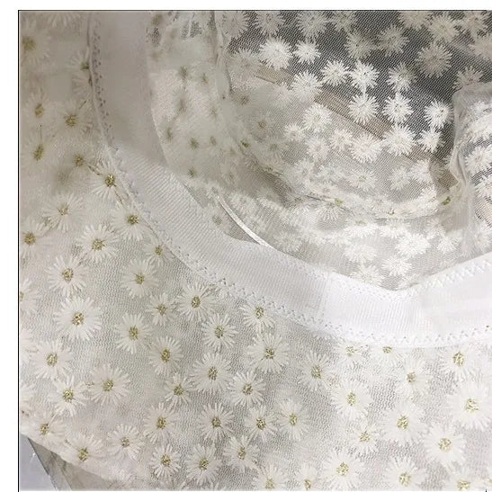 Cotton Flower Embroidery Outdoor Travel Bucket Hat