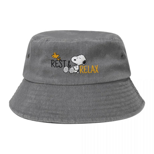Snoopy Woodstock Denim Bucket Hat