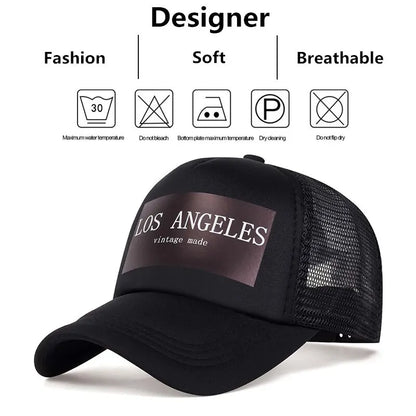 Unisex Los Angeles Print Baseball Mesh Caps