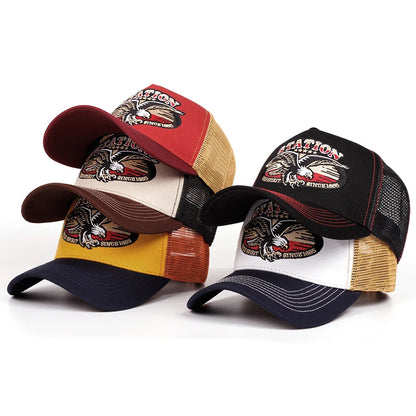 Station Five Star Eagle Embroidered Mesh Baseball Cap