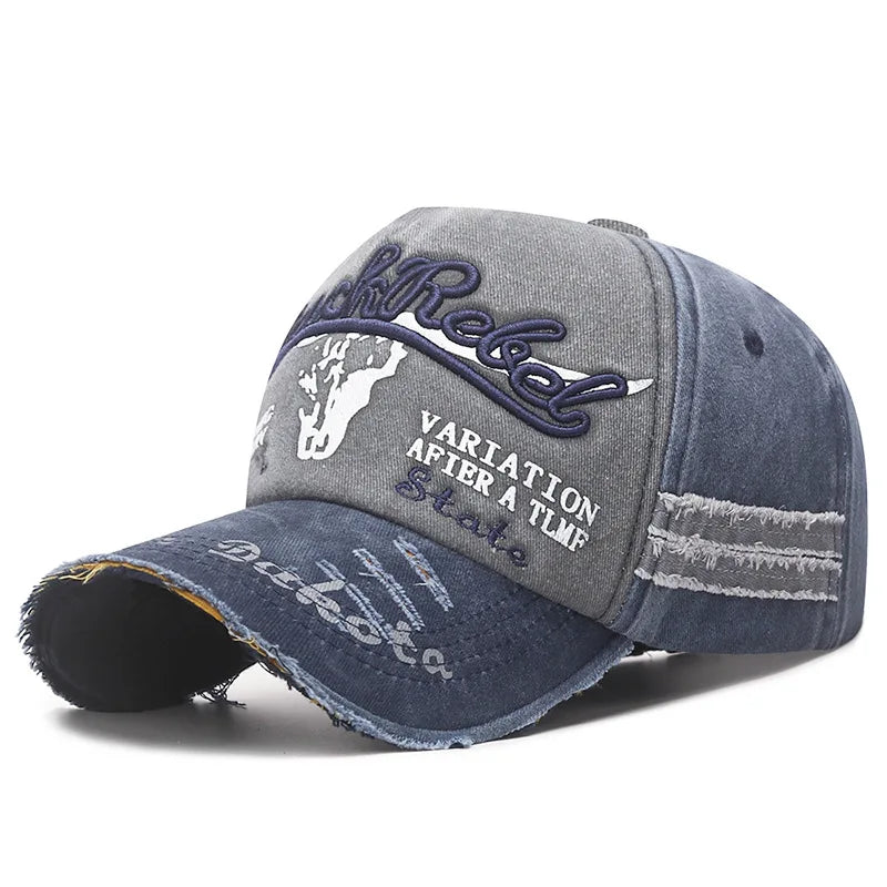 Vintage Distressed Washed Embroidered Baseball Cap