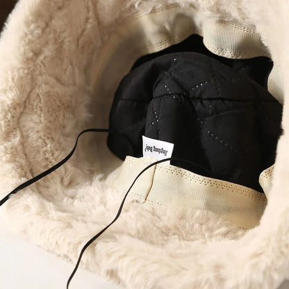 Korean Faux Fur Winter Bucket Hat