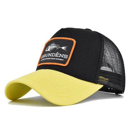 Fashion Fish Bone Embroidery Outdoor Baseball Cap