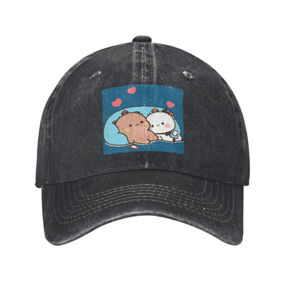 Bubu Dudu Panda Washed Denim Adjustable Baseball Cap