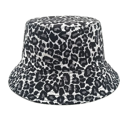 Unisex Reversible Leopard Print Bucket Hat – Double-Sided Sun Cap