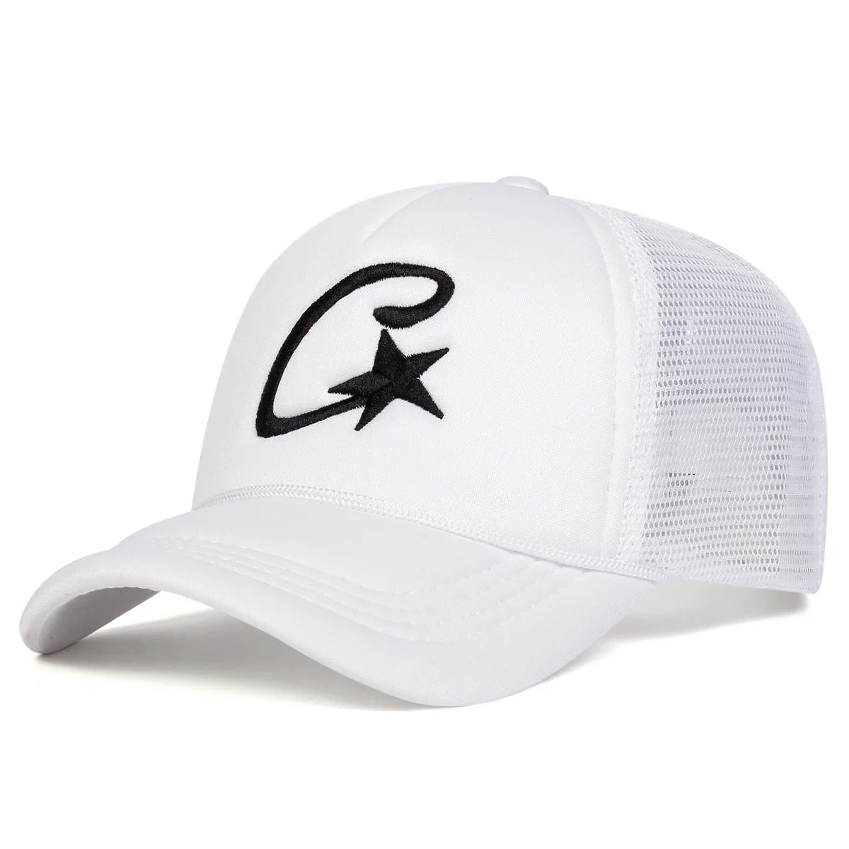 Unisex C Letter Pentagram Embroidery Baseball Net Caps