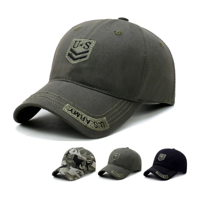US Letter Embroidered Outdoor Baseball Cap