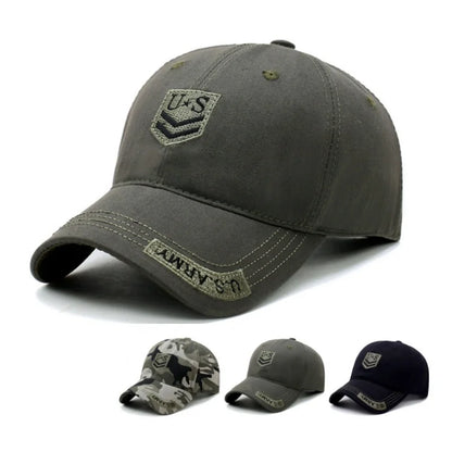 US Letter Embroidered Outdoor Baseball Cap