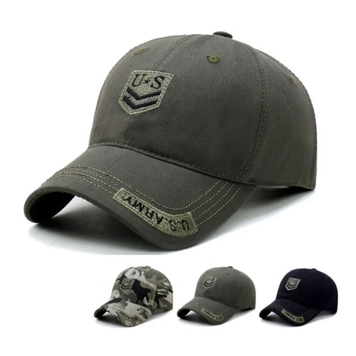 US Letter Embroidered Outdoor Baseball Cap
