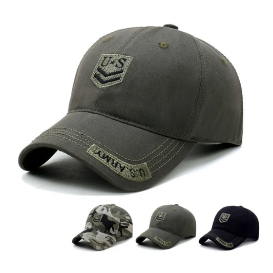 US Letter Embroidered Outdoor Baseball Cap
