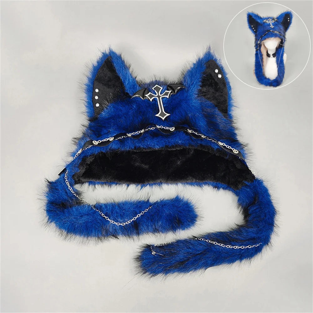 Gothic Punk Cat Ear Bucket Hat