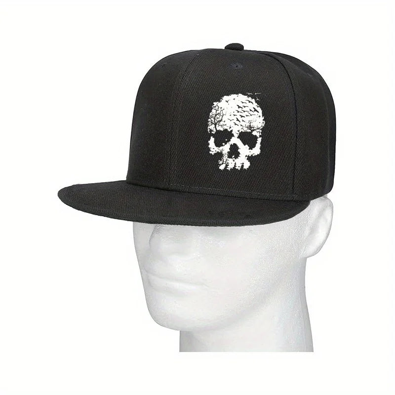 Skull Trees Bats Graphic Streetwear Snapback Cap