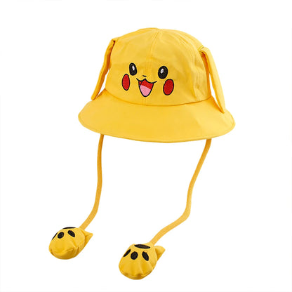 Kids Wide Brim Cotton Summer Bucket Hat