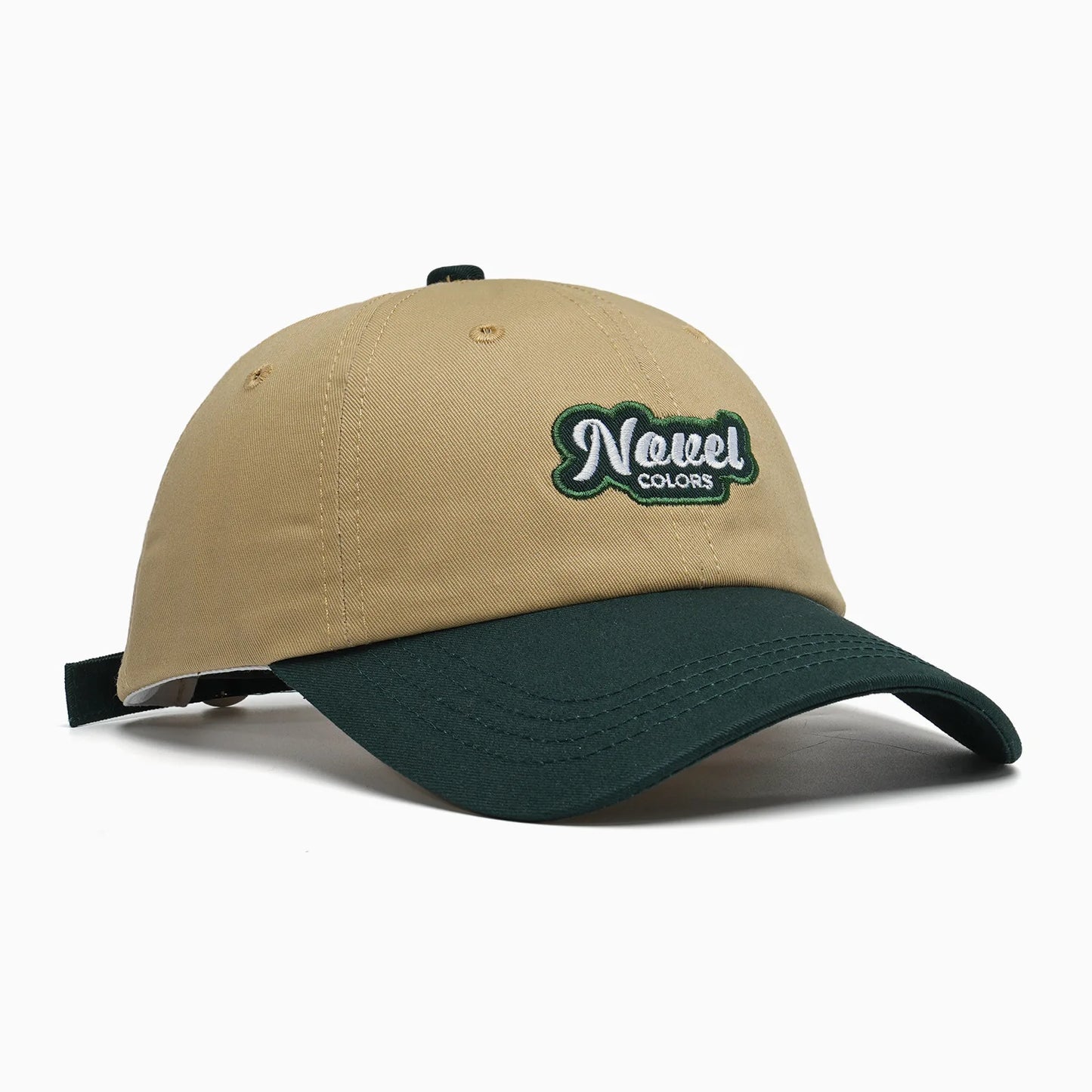Fresh Color Matching Embroidered Curved Brim Baseball Cap