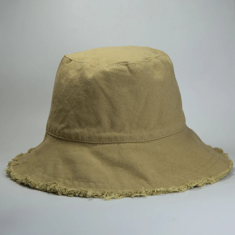 Spring Summer Cotton Travel Bucket Hat