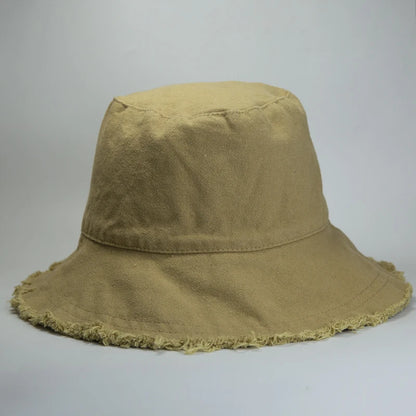 Spring Summer Cotton Travel Bucket Hat
