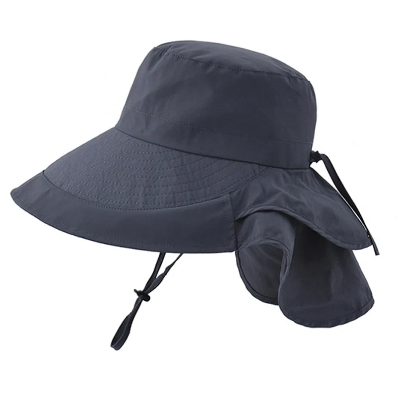 European American Wide Brim Sun Bucket Hat