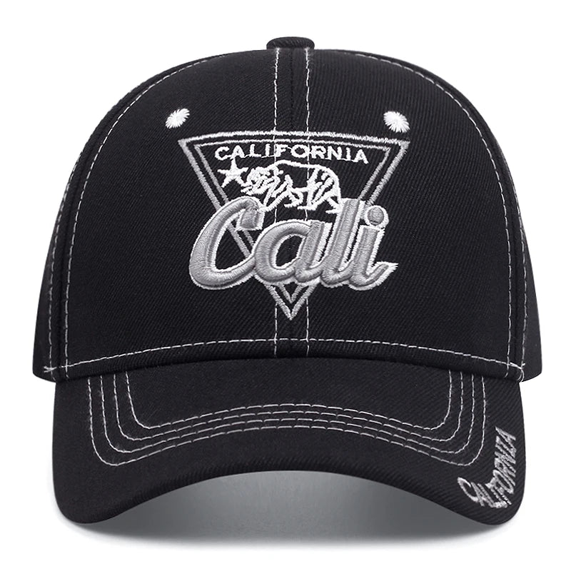 California Bear Embroidery Baseball Cap