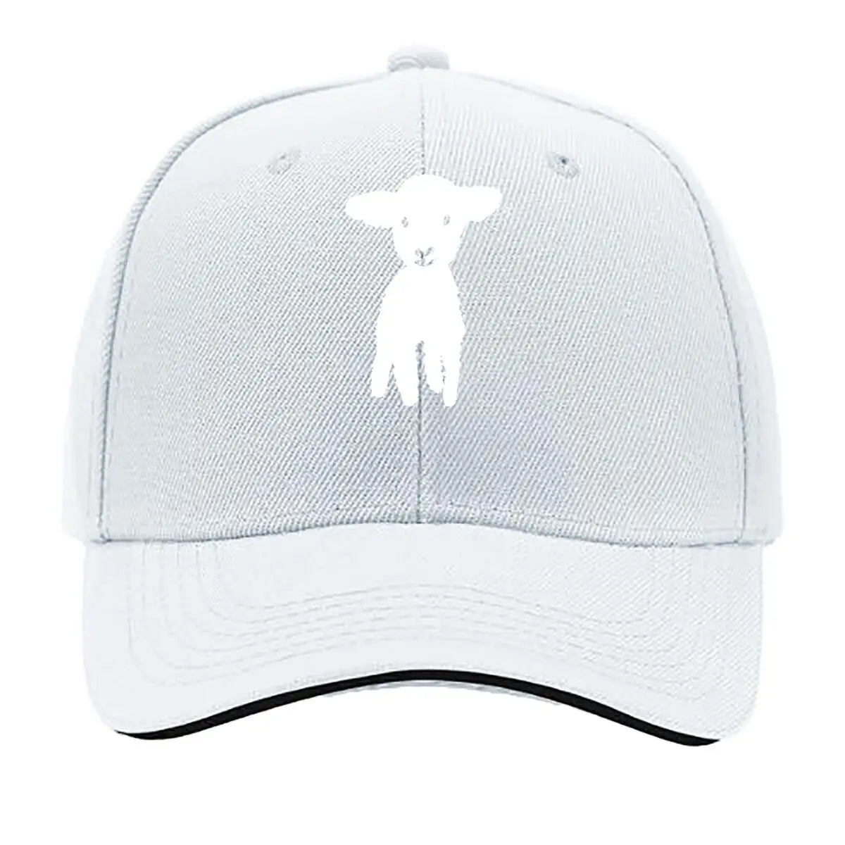 Cartoon Goat Printed Vintage Distressed Baseball Cap