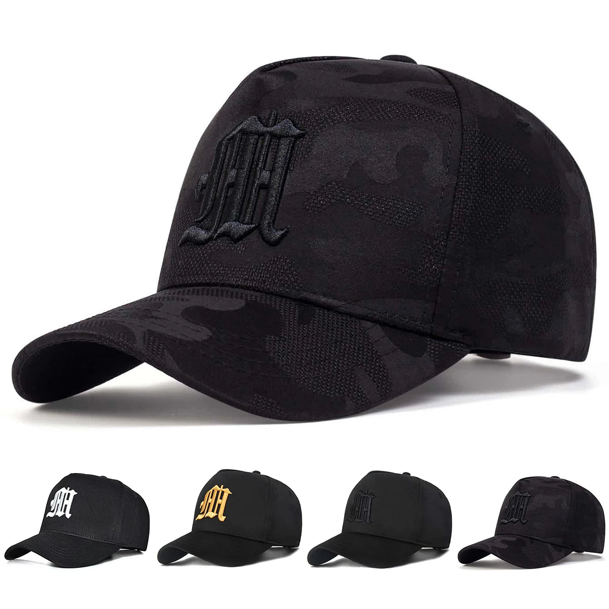 Unisex Gothic Letter M Embroidery Baseball Caps