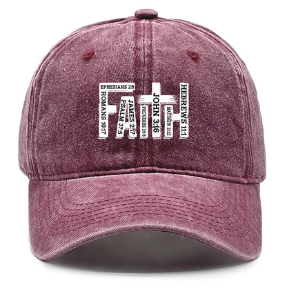 Faith Printed Adjustable Snapback Retro Baseball Cap