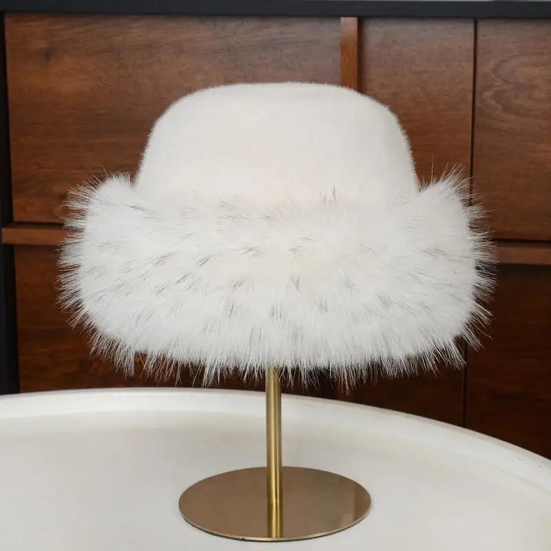 Winter Plush Fur Earflap Bucket Hat
