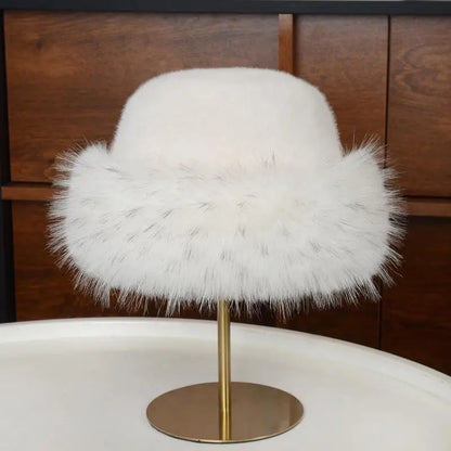 Winter Plush Fur Earflap Bucket Hat