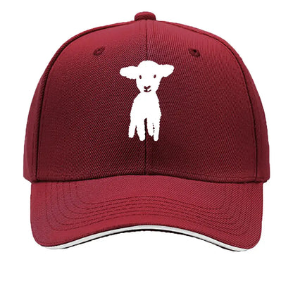Cartoon Goat Printed Vintage Distressed Baseball Cap