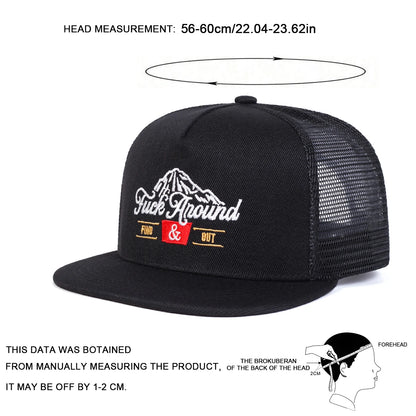 Unisex Anound Letter Embroidery Hip Hop Snapback Cap