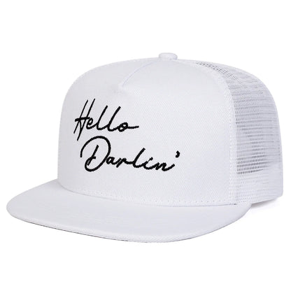 Hello Darlin Embroidery Adjustable Outdoor Snapback Cap
