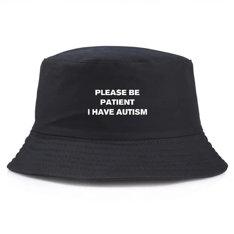 Please Be Patient Letter Reversible Bucket Hat