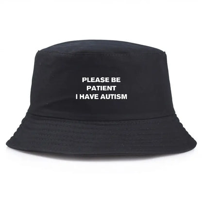 Please Be Patient Letter Reversible Bucket Hat
