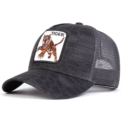 Unisex TIGER Embroidery Baseball Net Caps