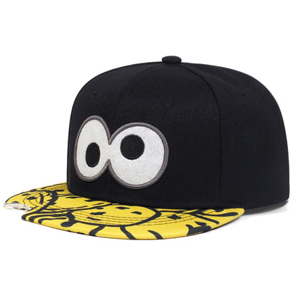 Eye Pizza Embroidery Hip Hop Snapback Cap