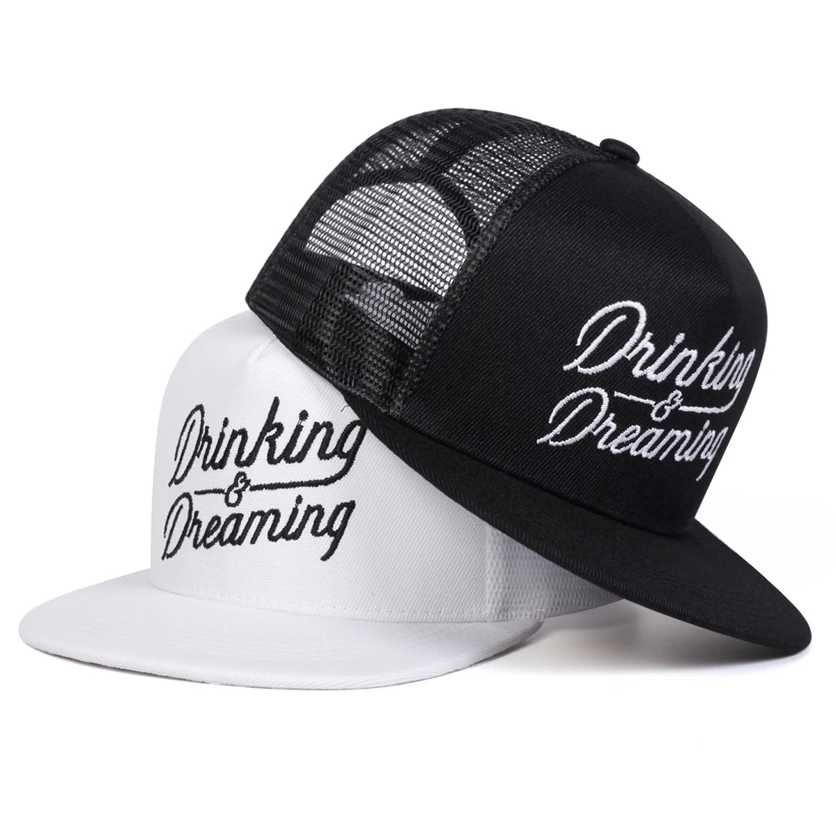 Drinking Dreaming Embroidery Hip Hop Snapback Cap