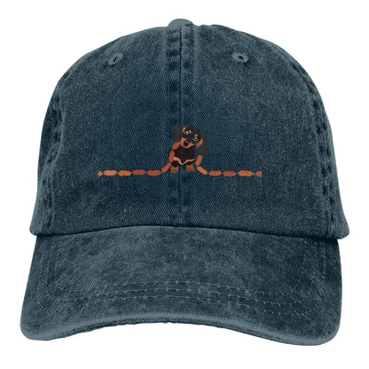 Dachshund Cute Dog Lovers Washed Denim Baseball Cap