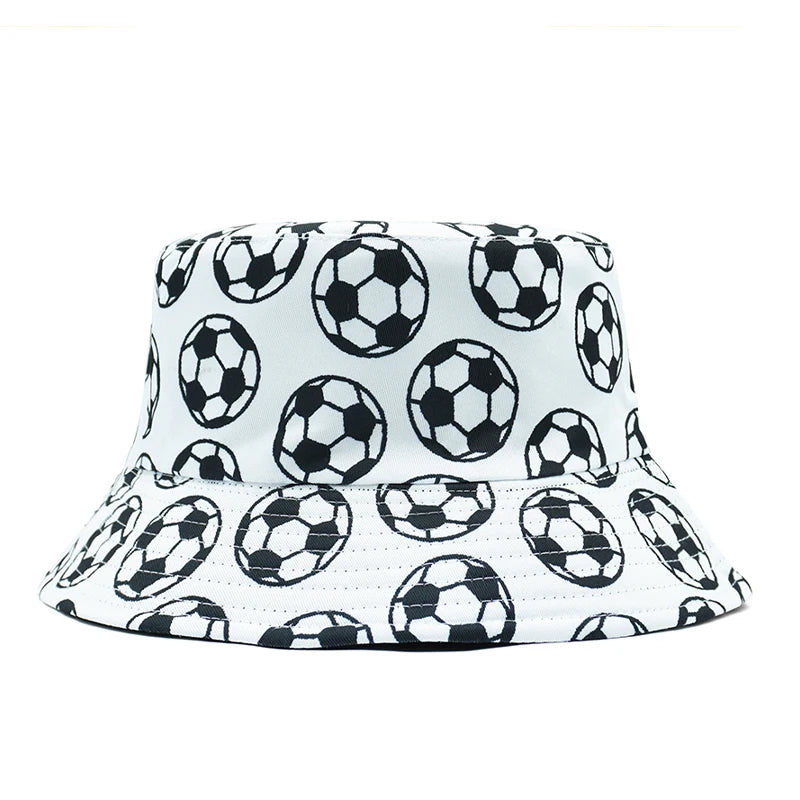 Double Sided Cartoon Sports Ball Bucket Hat