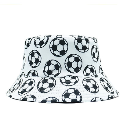 Double Sided Cartoon Sports Ball Bucket Hat