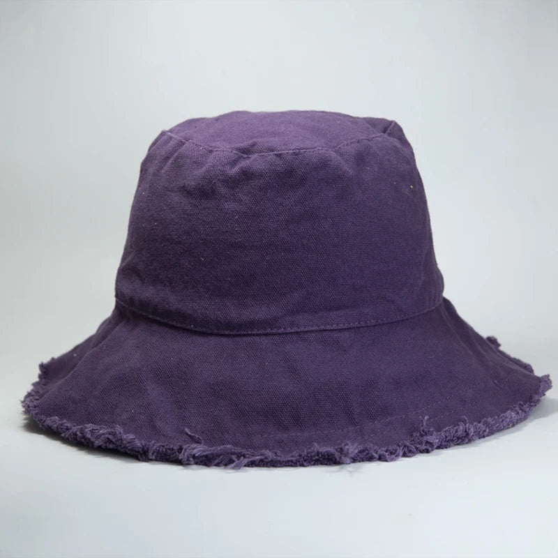 Spring Summer Cotton Travel Bucket Hat